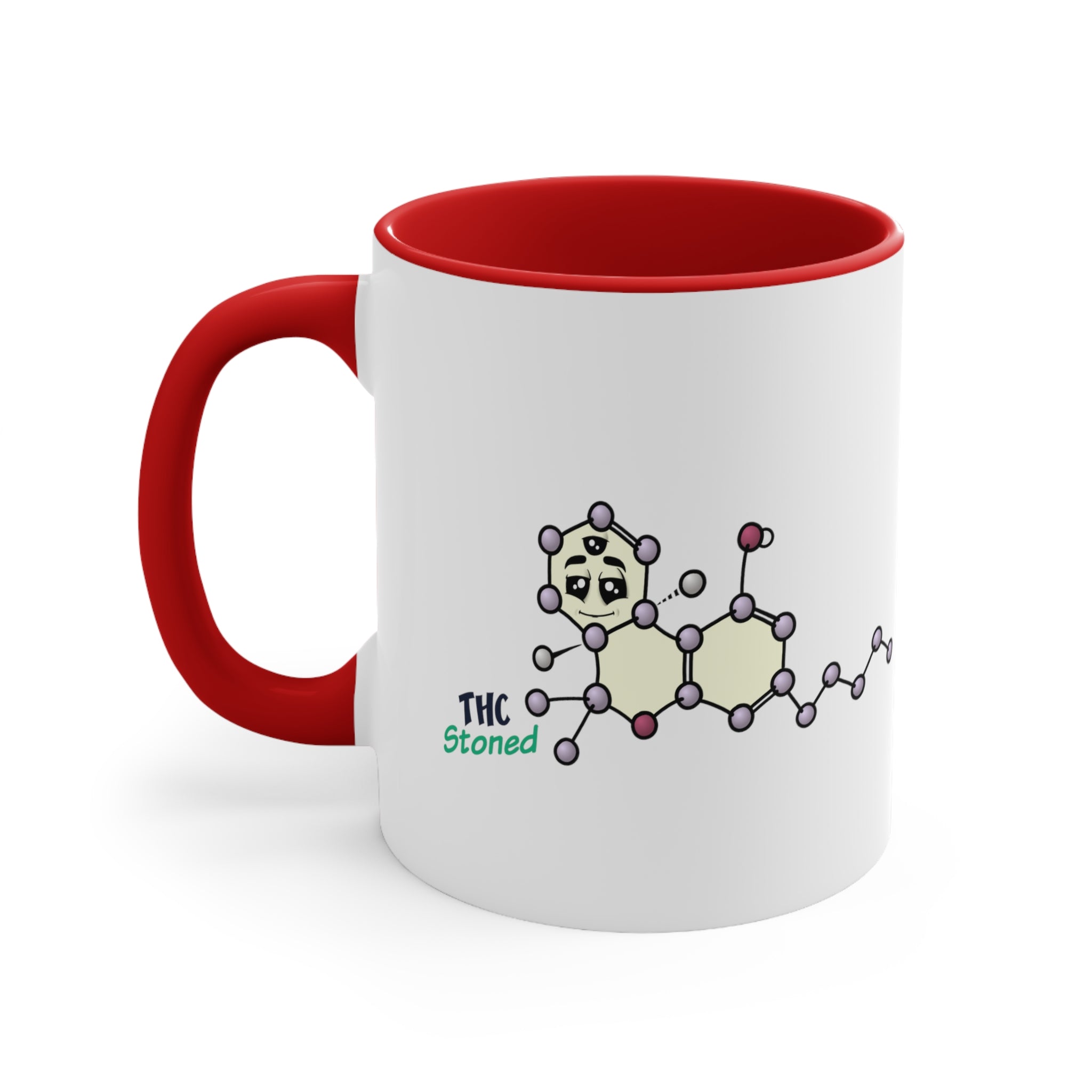 Sensational Molecules Series: Stoned THC! 11oz Accent Coffee Mug.