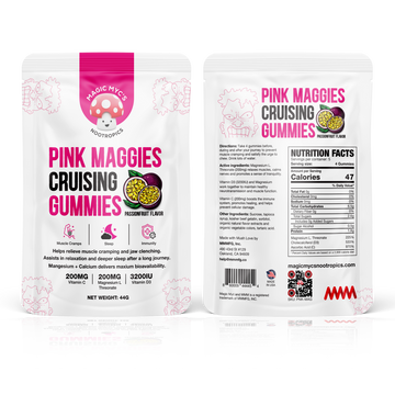 Pink Maggies Gummies w/ Magnesium L. Threonate - For lockjaw & muscle cramps.